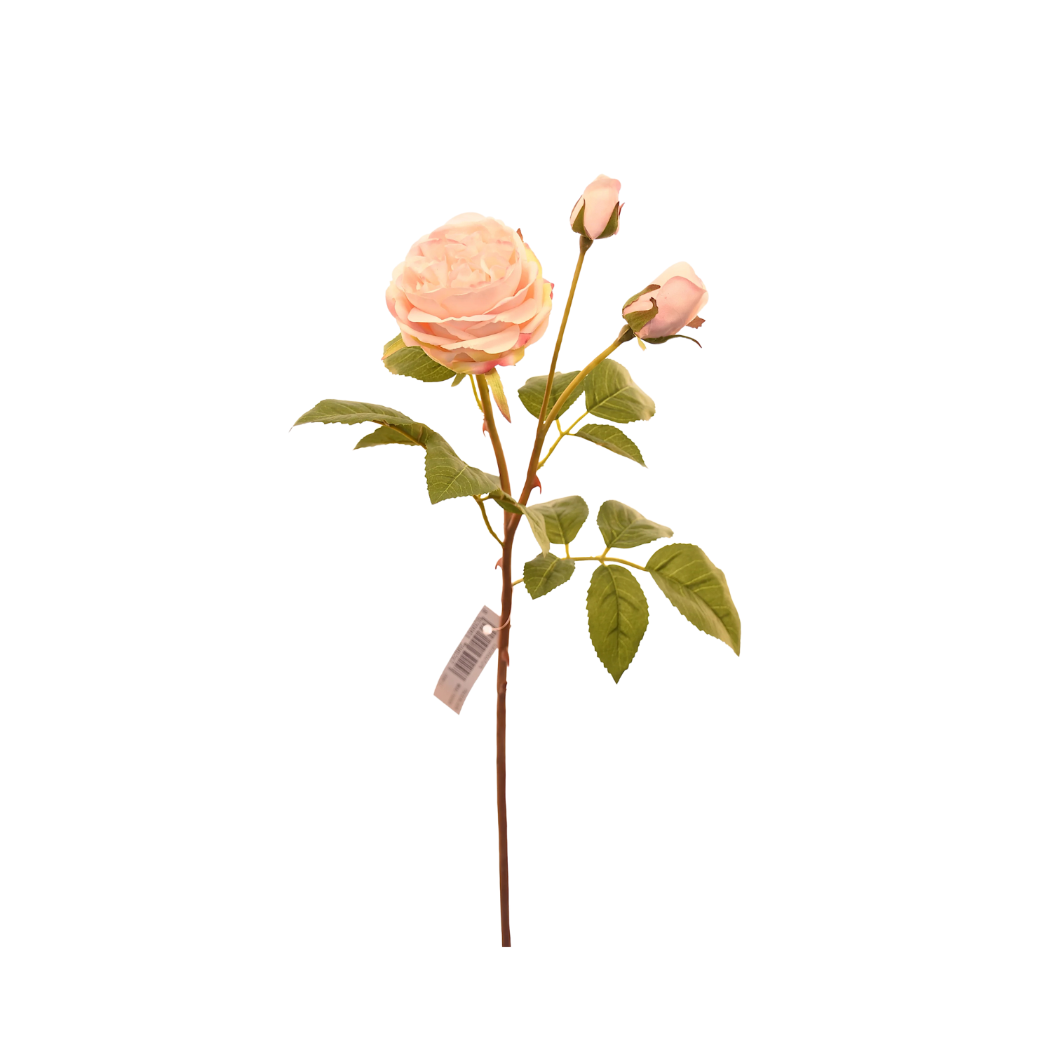 FLOR DE ROSA ARTIFICIAL COLOR ROSADO CLARO DE 59 CM - 1