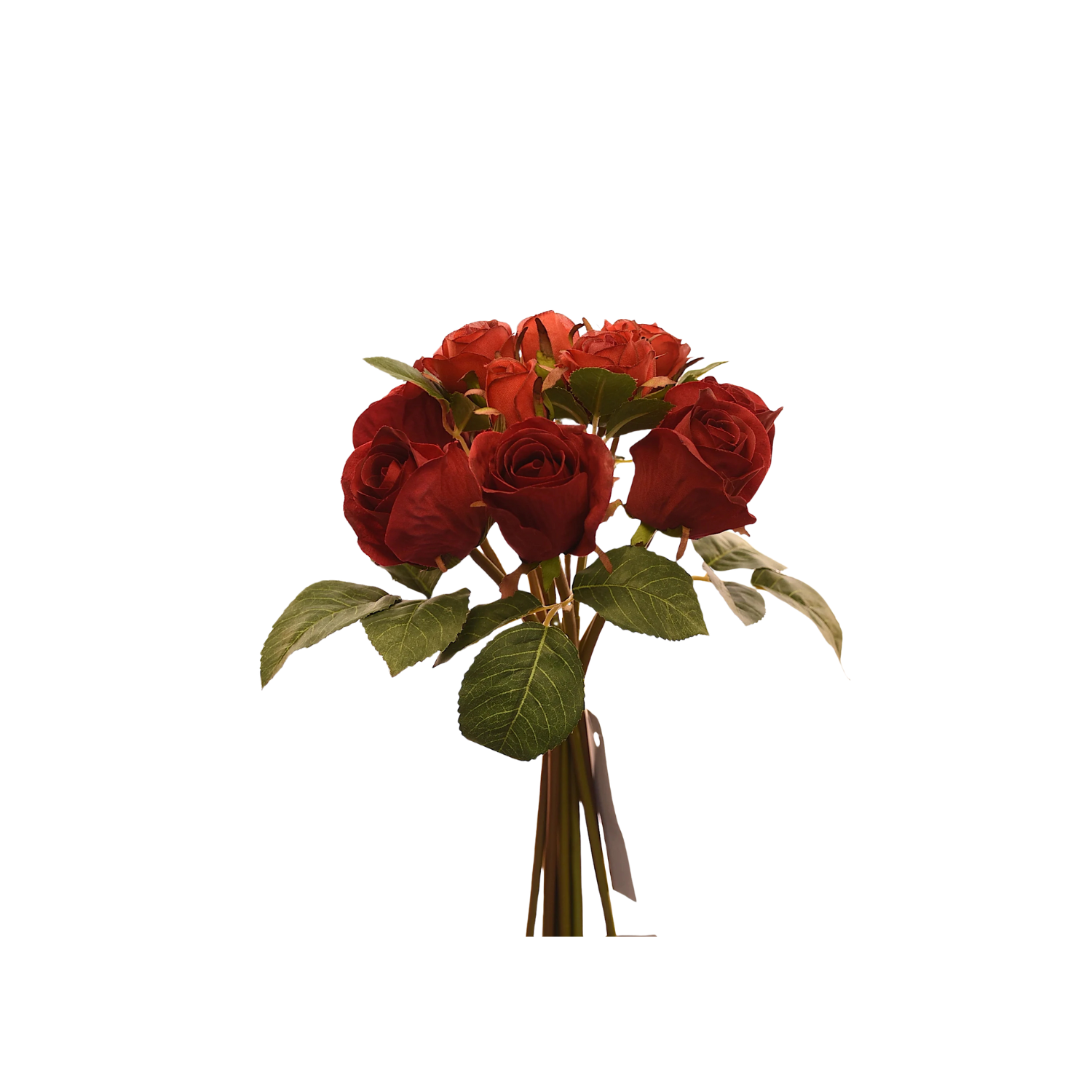 RAMO DE 12 ROSAS ROJAS ARTIFICIALES DE 27 CM - 1
