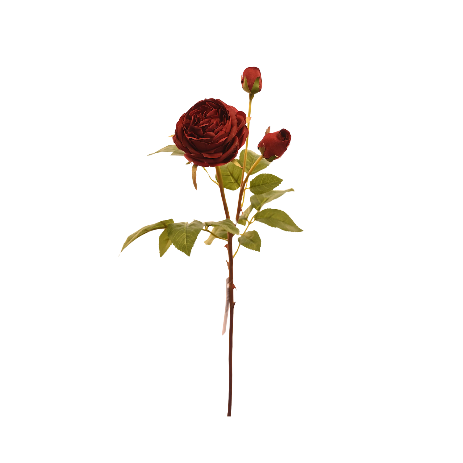 FLOR DE ROSA ARTIFICIAL COLOR ROJO DE 59 CM - 1