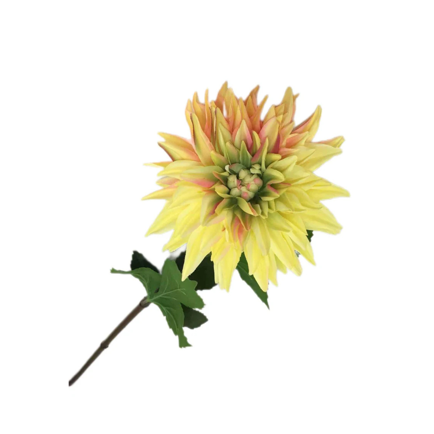FLOR DE CRISANTEMO ARTIFICIAL COLOR AMARILLO DE 74 CM - 1