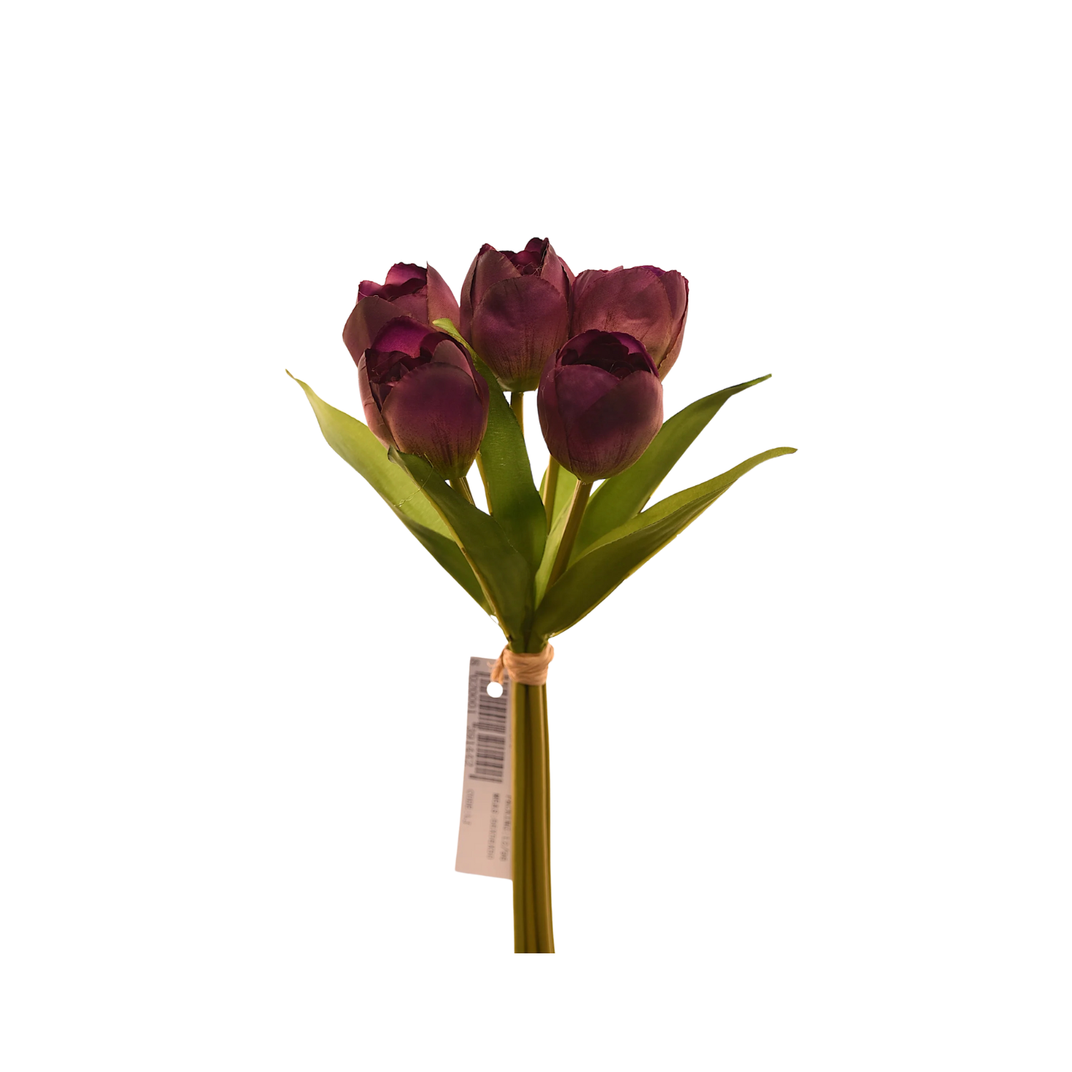 RAMO DE 6 TULIPANES MORADOS ARTIFICIALES DE 30 CM - 1