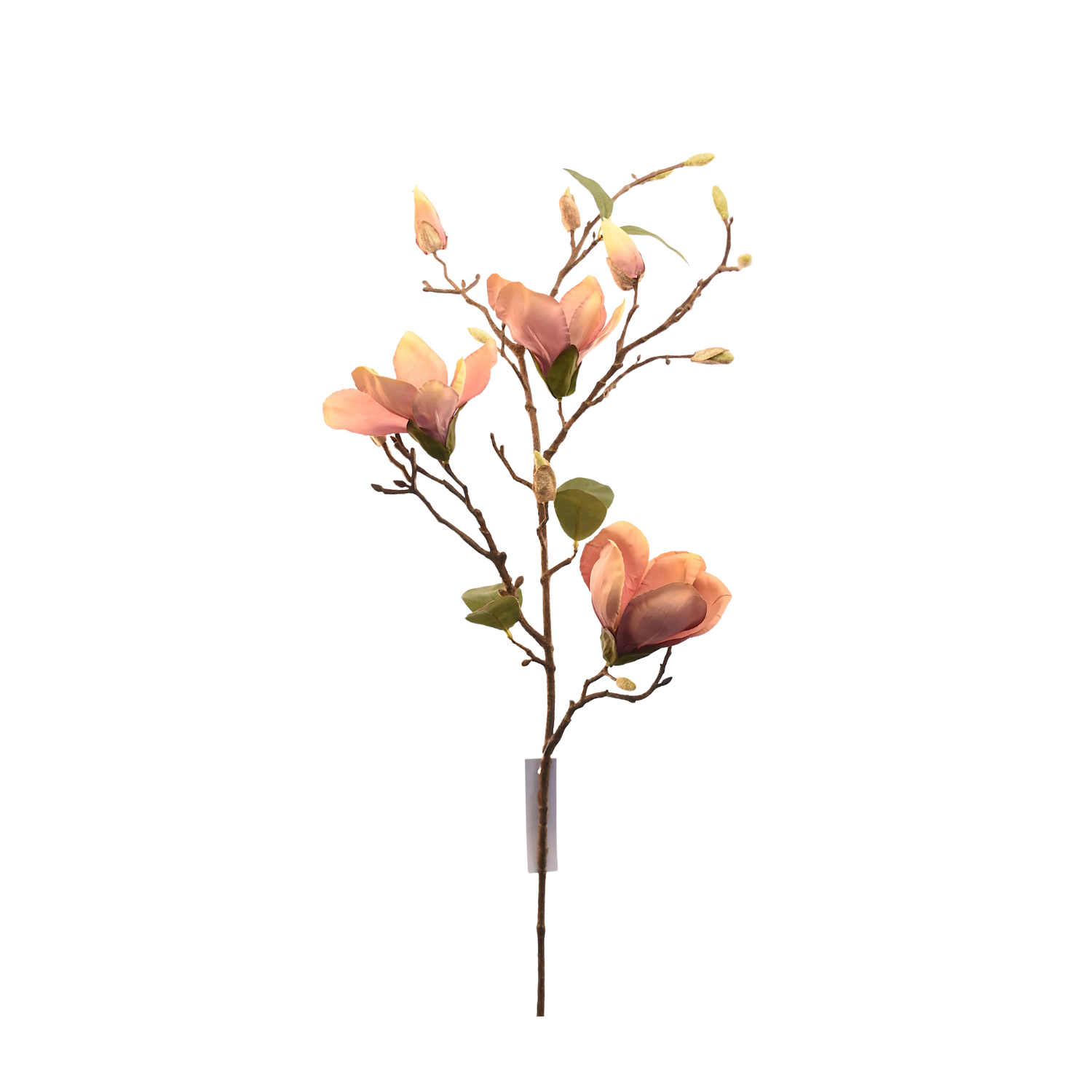 MAGNOLIO ARTIFICIAL EN FLOR ROSADO, RAMA DECORATIVA DE 87CM - 1