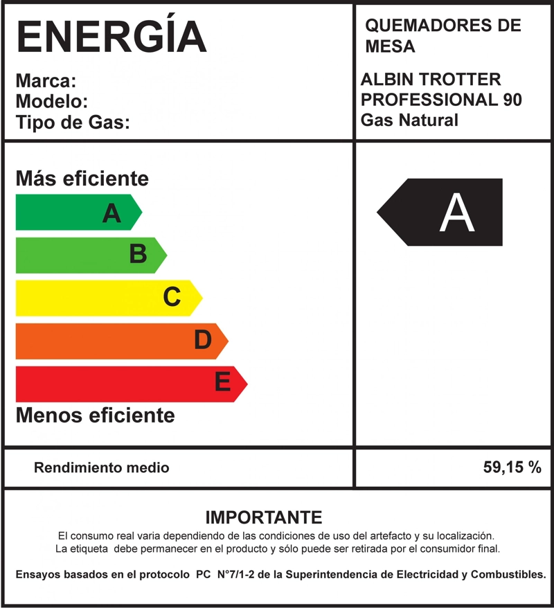 ENCIMERA DE GAS NATURAL AT PROFESSIONAL 90 - 3