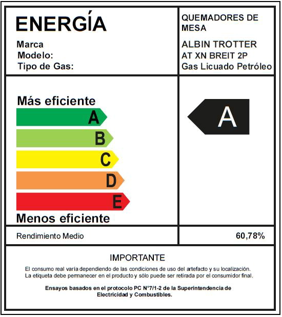 ENCIMERA GAS LICUADO ALBIN TROTTER 2 PLATOS AT-XN BREIT - 6
