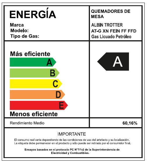 ENCIMERA GAS LICUADO ALBIN TROTTER 4 PLATOS AT-G XN FEIN-FF FFD - 2