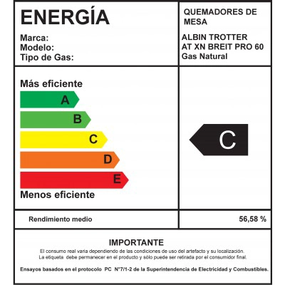 ENCIMERA GAS NATURAL ALBIN TROTTER 4 PLATOS AT-XN BREIT PRO 60 - 7