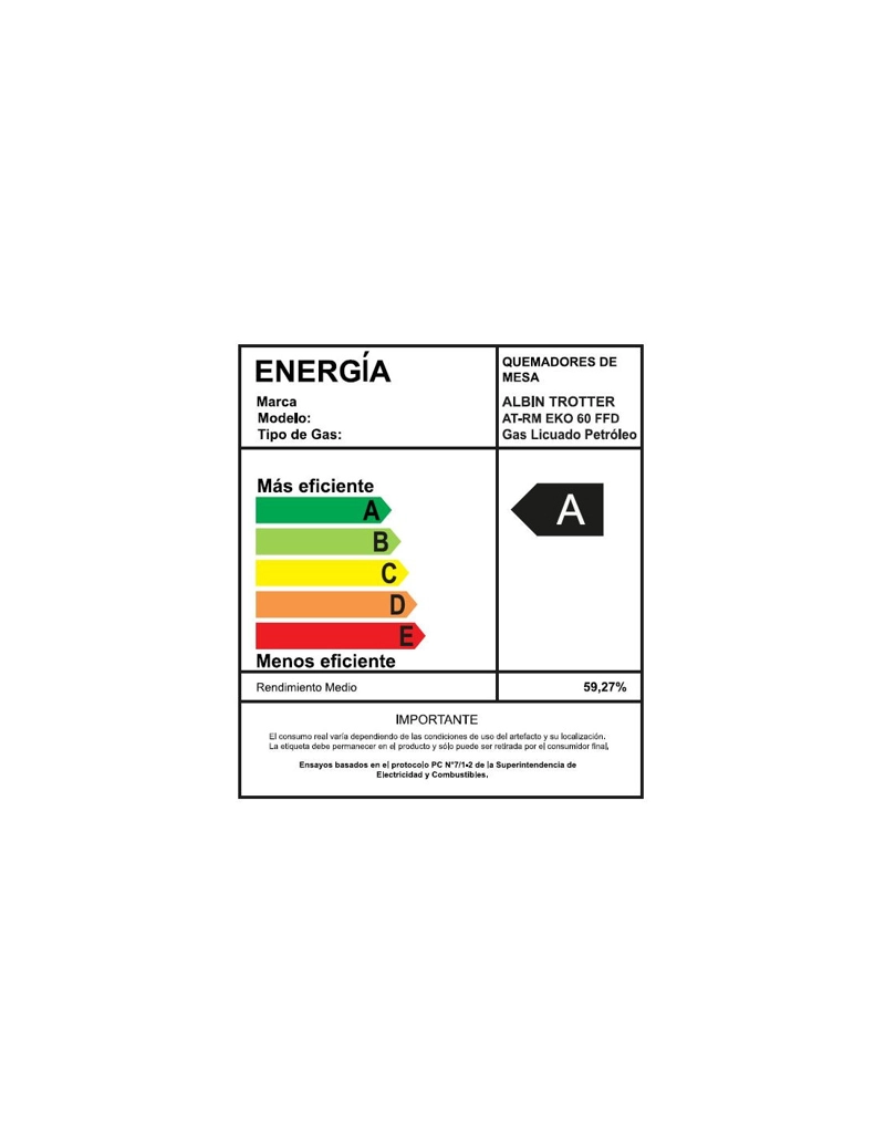 ENCIMERA GAS LICUADO ALBIN TROTTER 4 PLATOS AT-RM EKO 60 FFD - 9