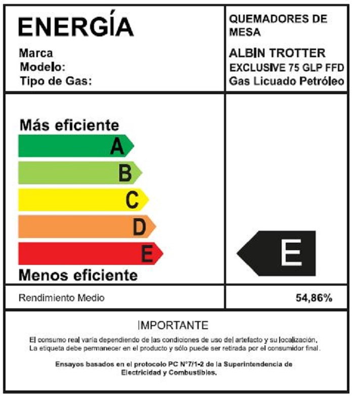 ENCIMERA GAS LICUADO ALBIN TROTTER 5 PLATOS AT EXCLUSIVE 75 FFD - 4
