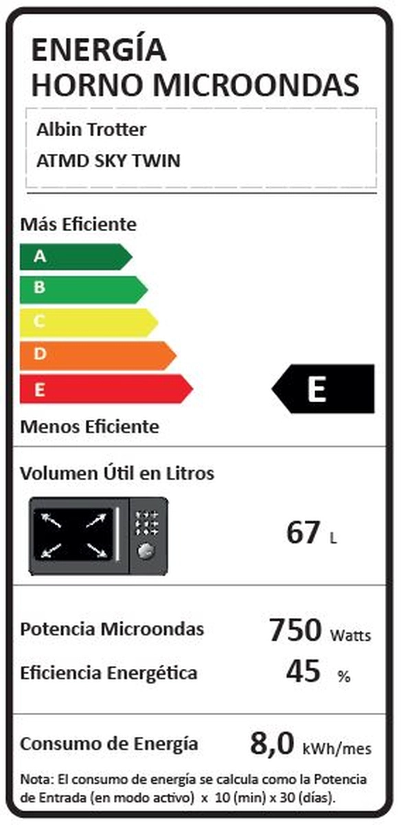 HORNO EMPOTRABLE CON MICROONDAS ATMD SKY TWIN ALBIN TROTTER - 9