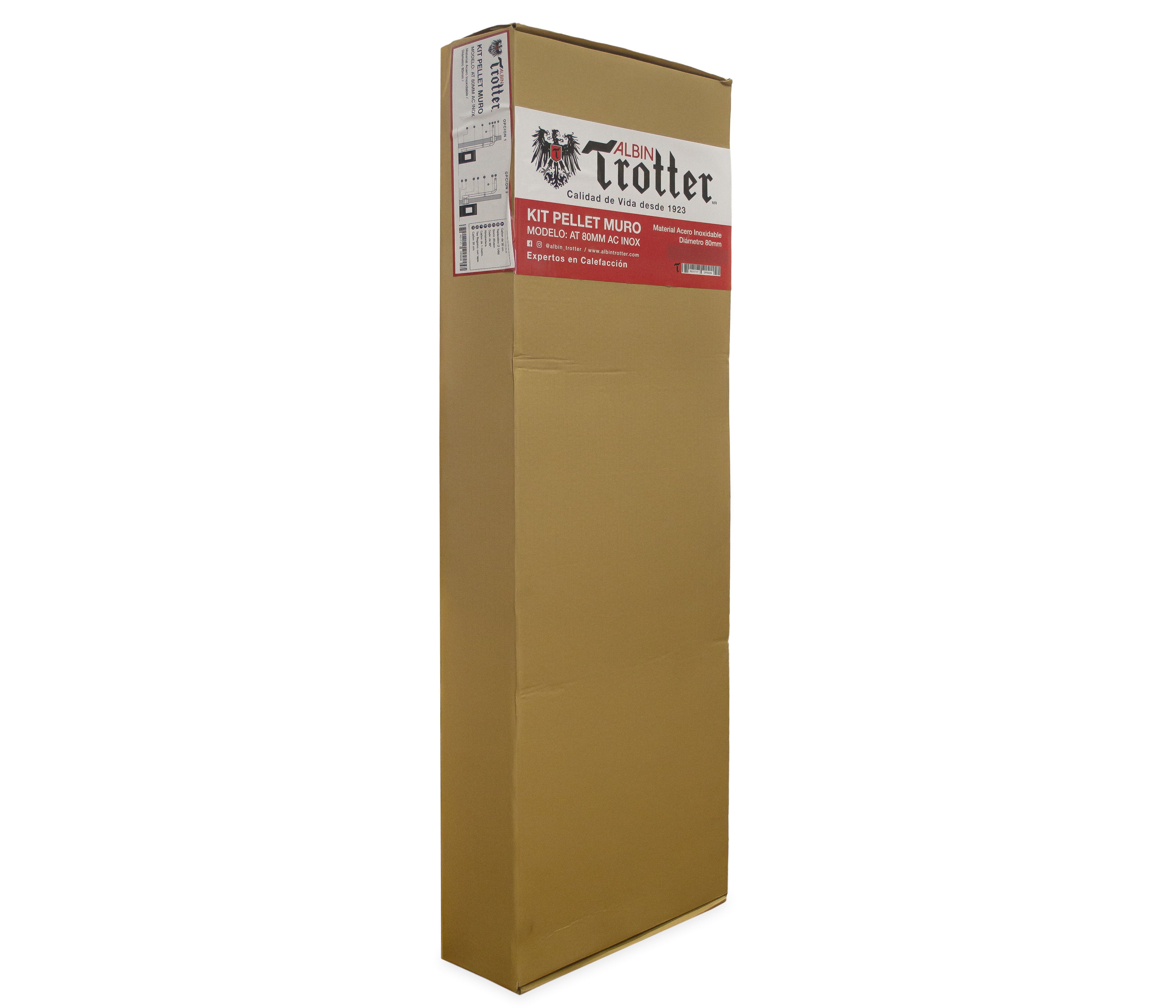 KIT PELLET ALBIN TROTTER ATDN DUCTO 80MM AC INOX - 3