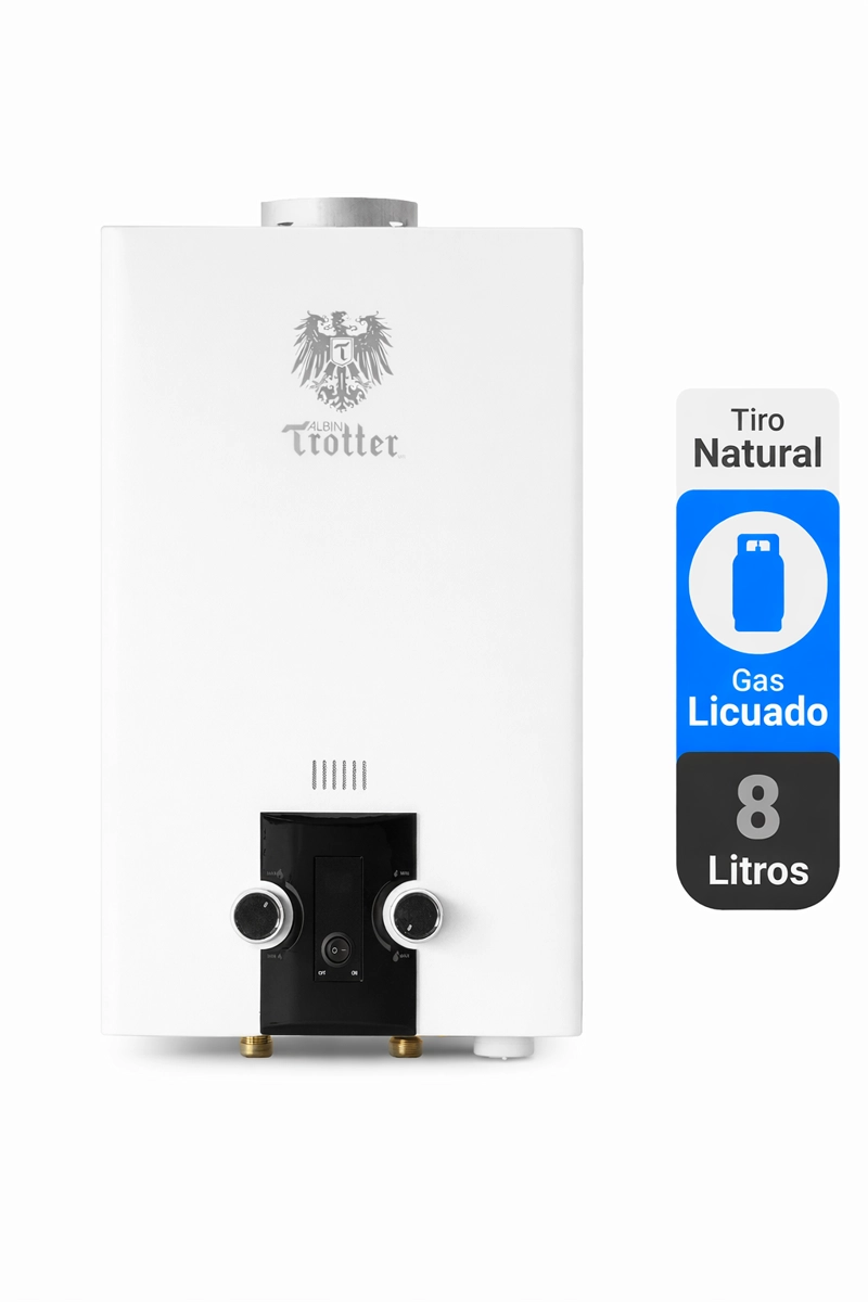CALEFONT ALBIN TROTTER 8 LITROS TIRO NATURAL GAS LICUADO N24 - 1