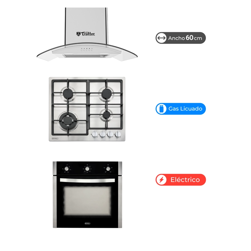 KIT COCINA GAS LICUADO ALBIN TROTTER HARBURG BREIT PRO - 1