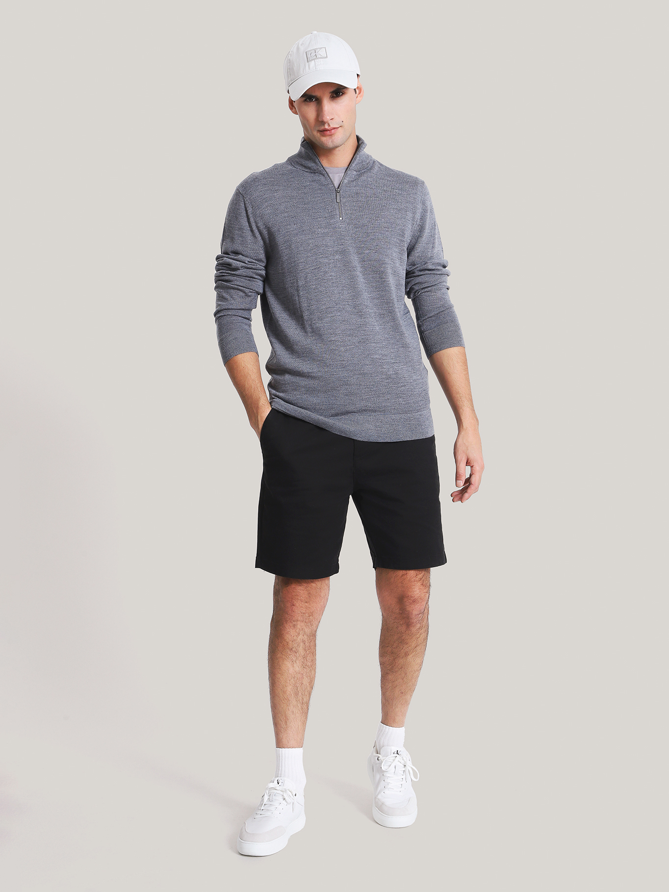 SWEATER CON CIERRE MERINO QUARTER - 2