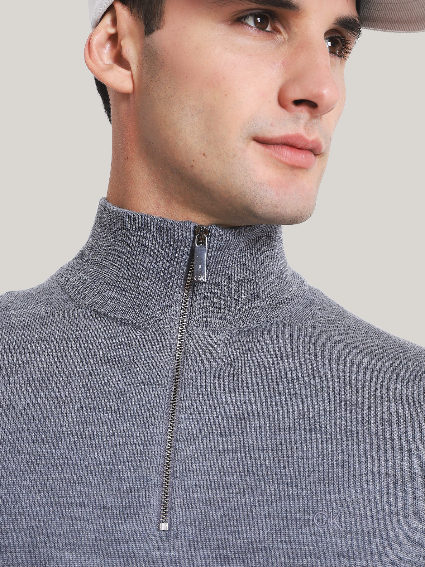 SWEATER CON CIERRE MERINO QUARTER - 4