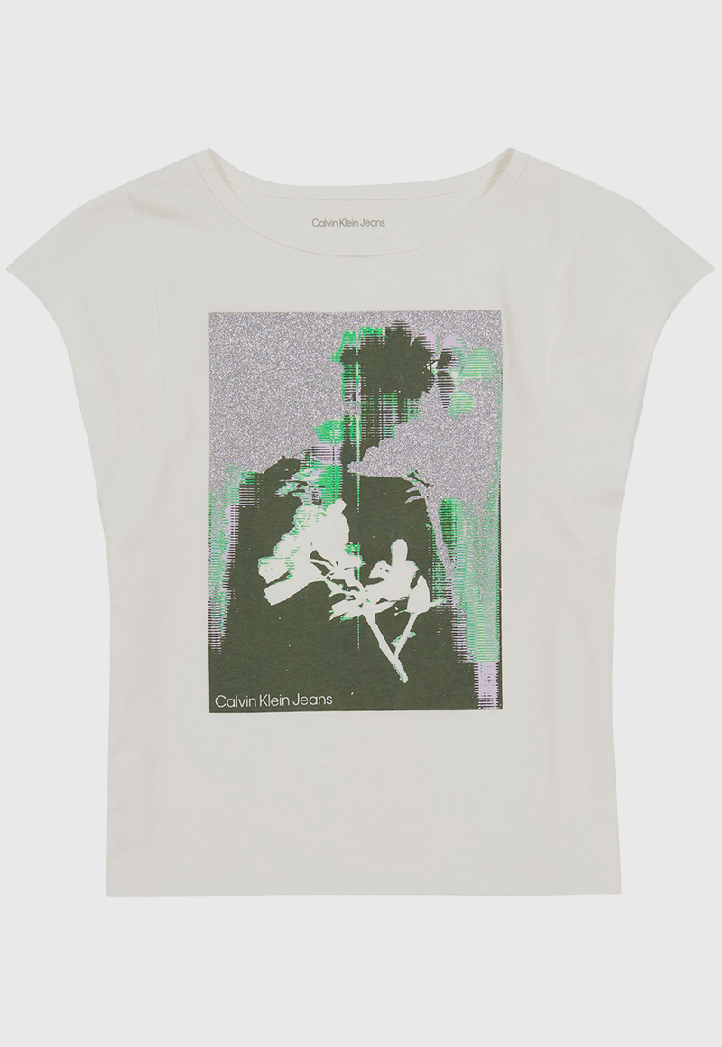 POLERA ALGODÓN NIÑA CALVIN KLEIN FLORAL FLUTTER - 1