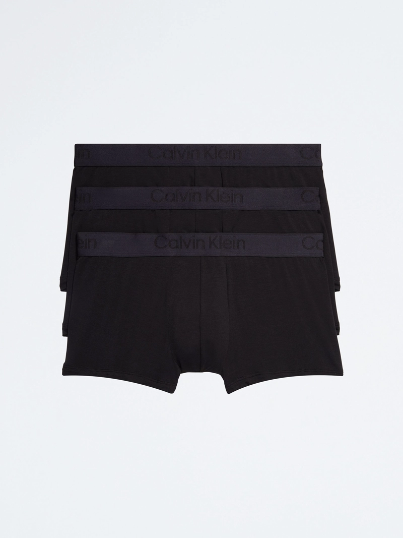 PACK 3 BOXERS LOW RISE TRUNK CK BLACK - 1