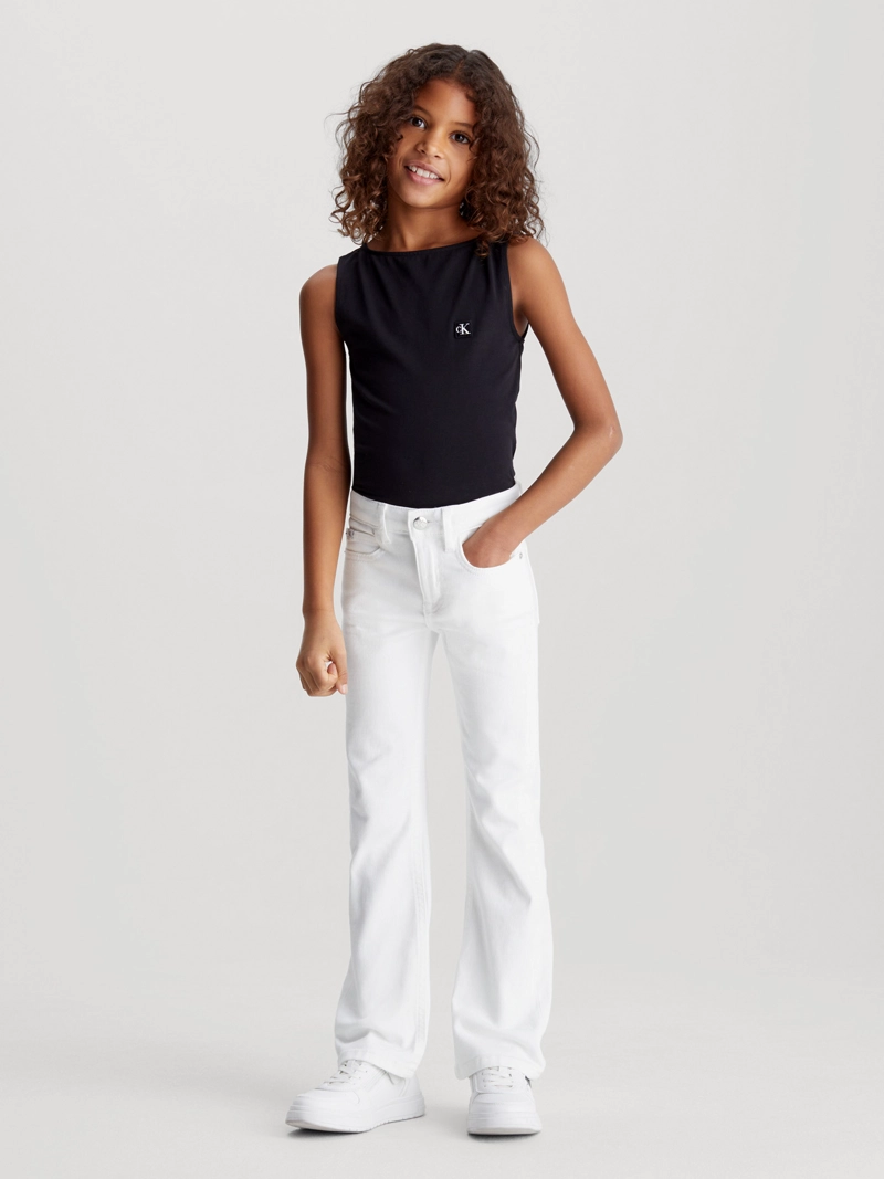 JEAN ALGODÓN NIÑA CALVIN KLEIN MID RISE FLARED - 1