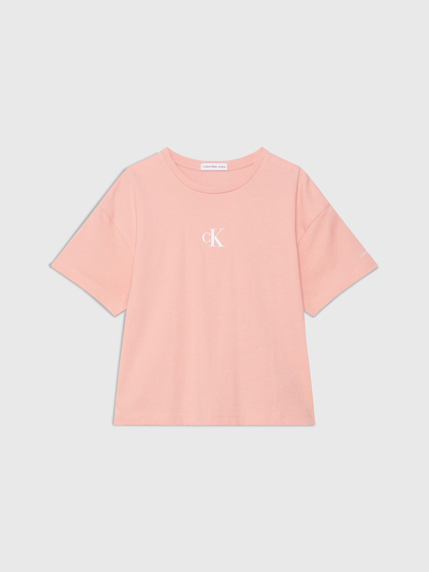 POLERA ALGODÓN NIÑA CALVIN KLEIN CK LOGO BOXY - 5