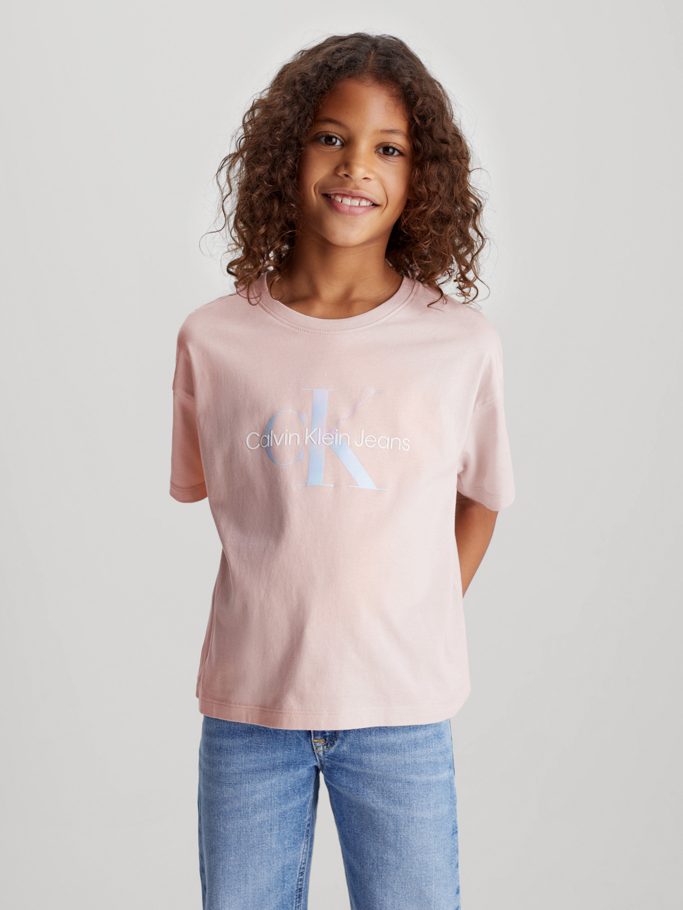 POLERA ALGODÓN NIÑA CALVIN KLEIN SERENITY MONOGRAM - 1