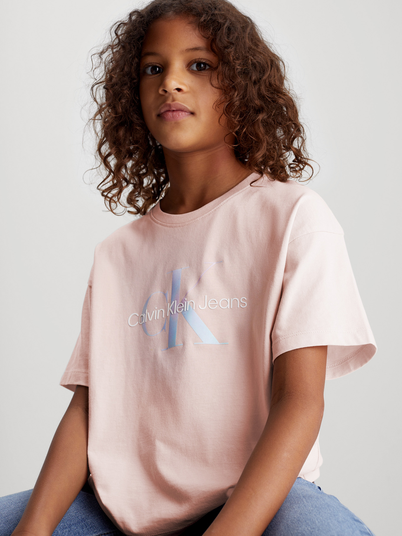 POLERA ALGODÓN NIÑA CALVIN KLEIN SERENITY MONOGRAM - 4