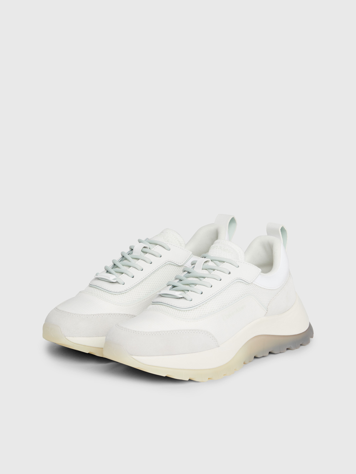 ZAPATILLAS MUJER CALVIN KLEIN URBANAS BLANCO CUERO MESH MIX - 1