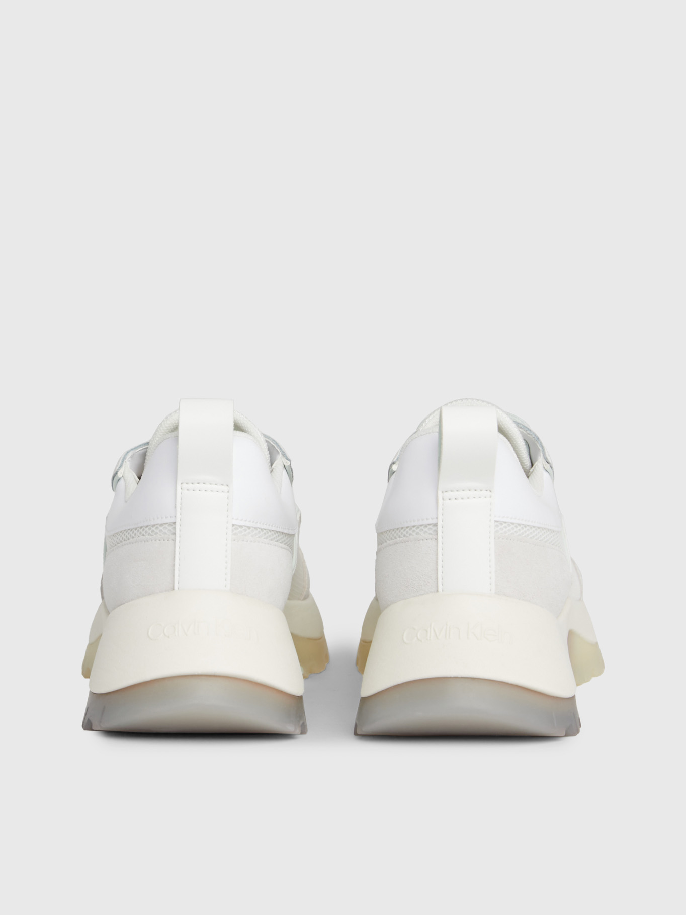 ZAPATILLAS MUJER CALVIN KLEIN URBANAS BLANCO CUERO MESH MIX - 2