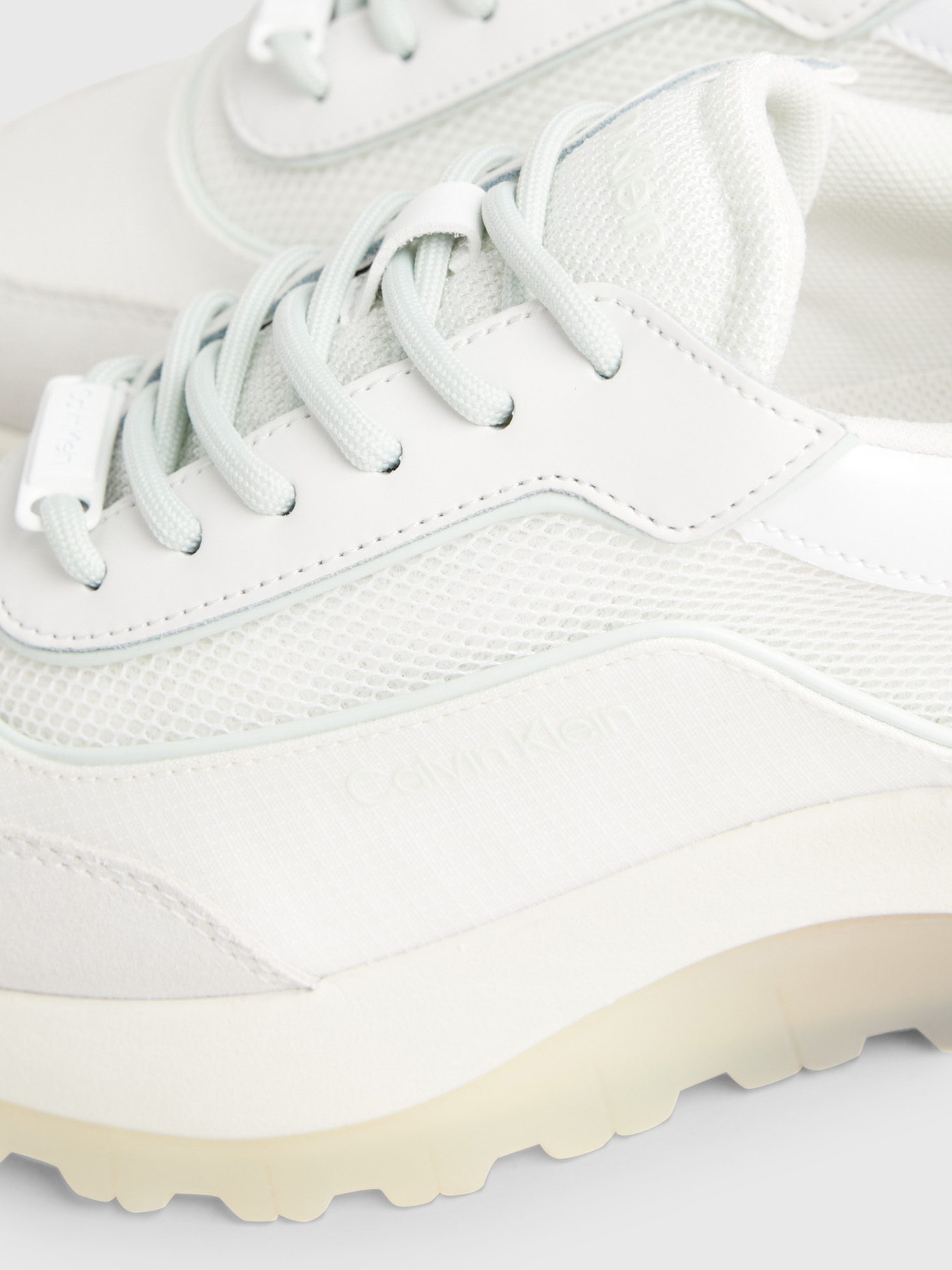 ZAPATILLAS MUJER CALVIN KLEIN URBANAS BLANCO CUERO MESH MIX - 7