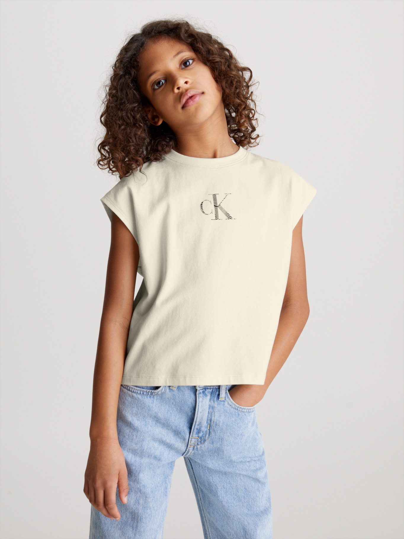 POLERA ALGODÓN NIÑA CALVIN KLEIN IRIDESCENT - 1
