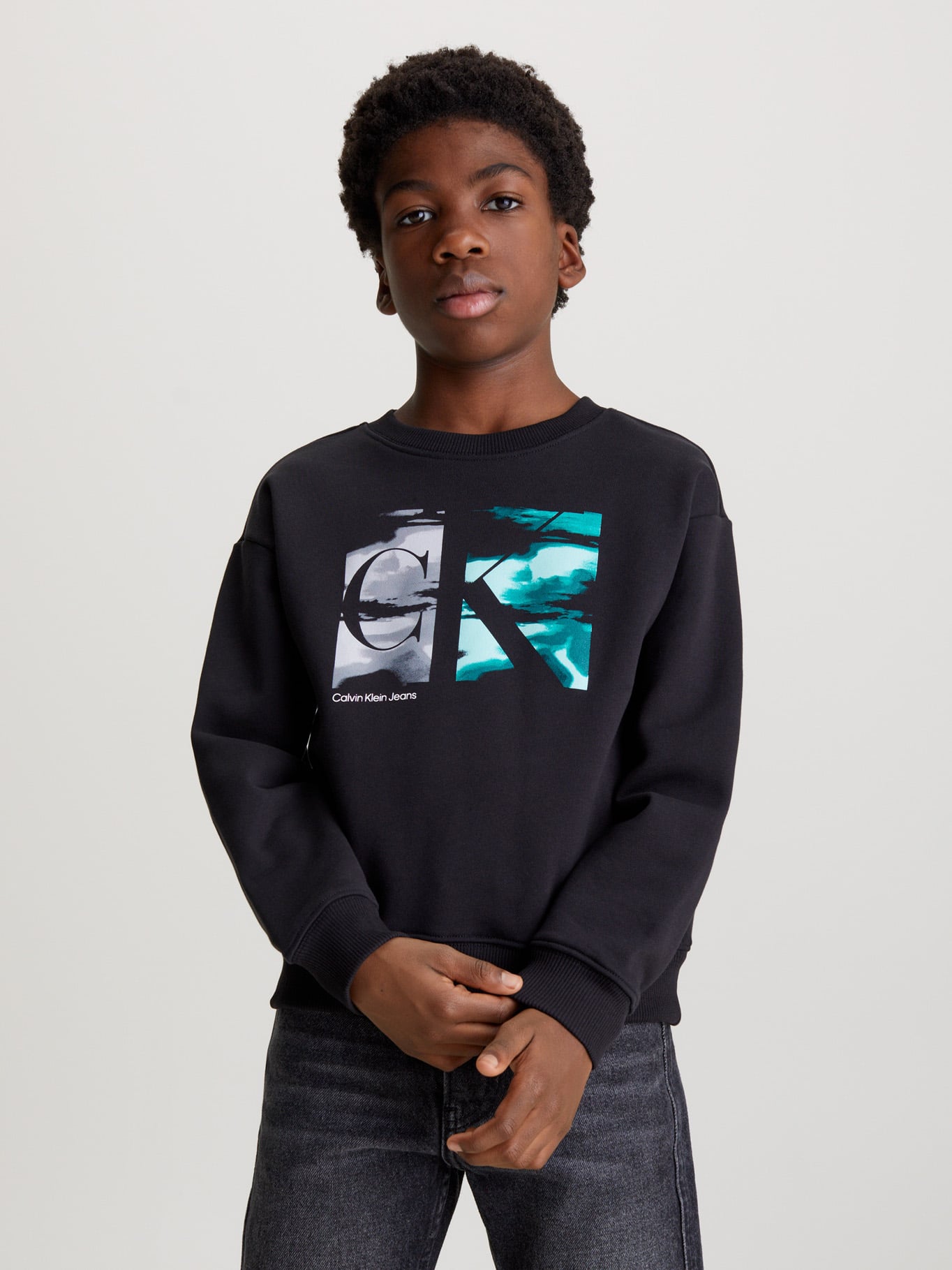 POLERÓN ALGODÓN NIÑO CALVIN KLEIN SERENITY MONOGRAM - 1