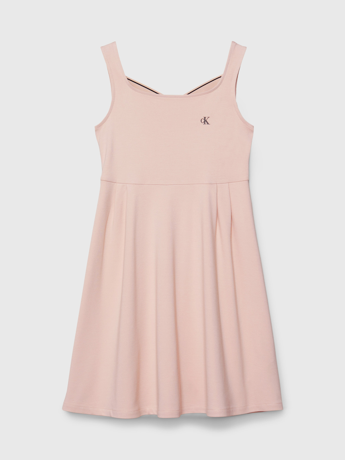 VESTIDO NIÑA CALVIN KLEIN ROSA BACK LOGO TAPE - 5
