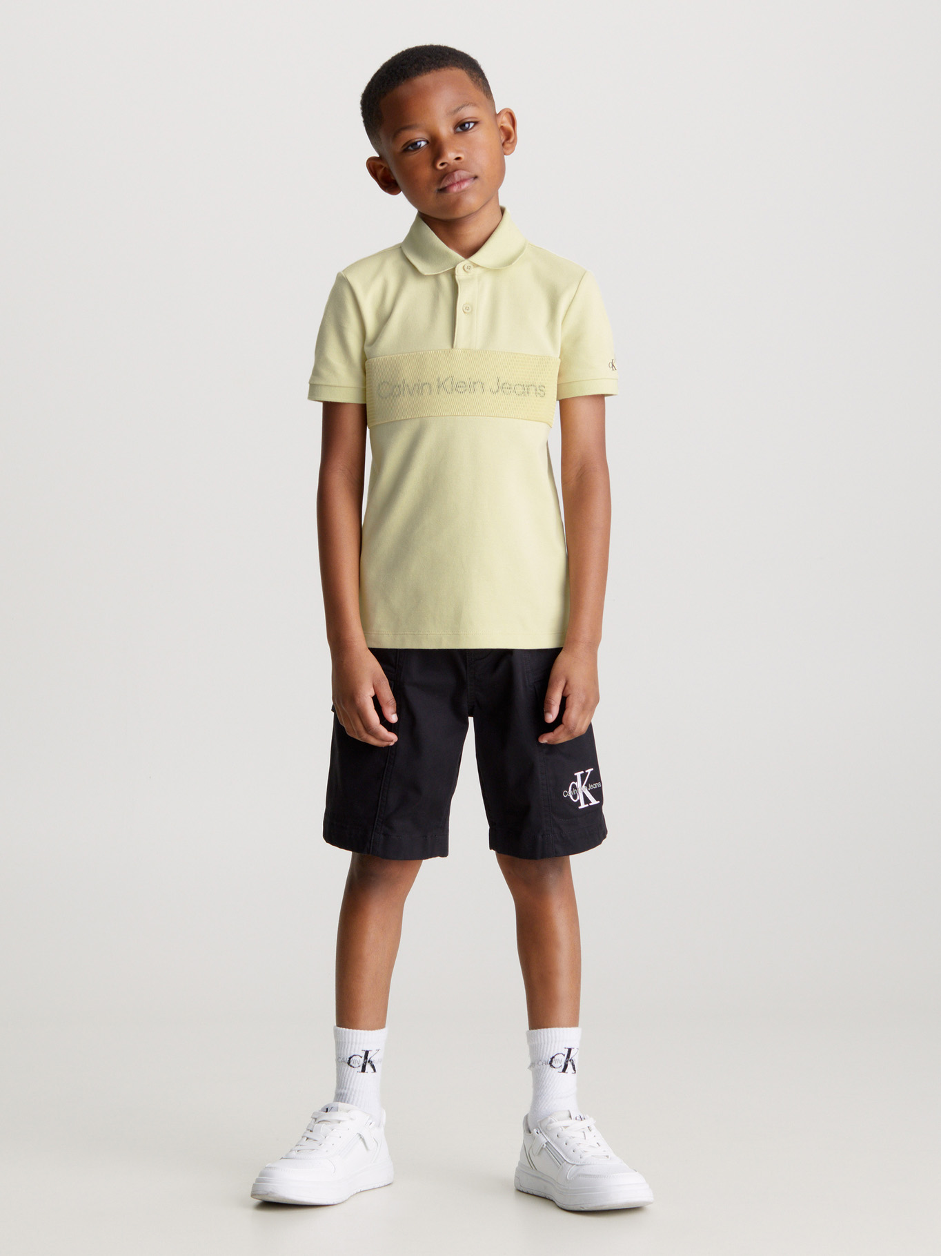 POLERA ALGODÓN NIÑO CALVIN KLEIN POLO LAYERED MESH - 2
