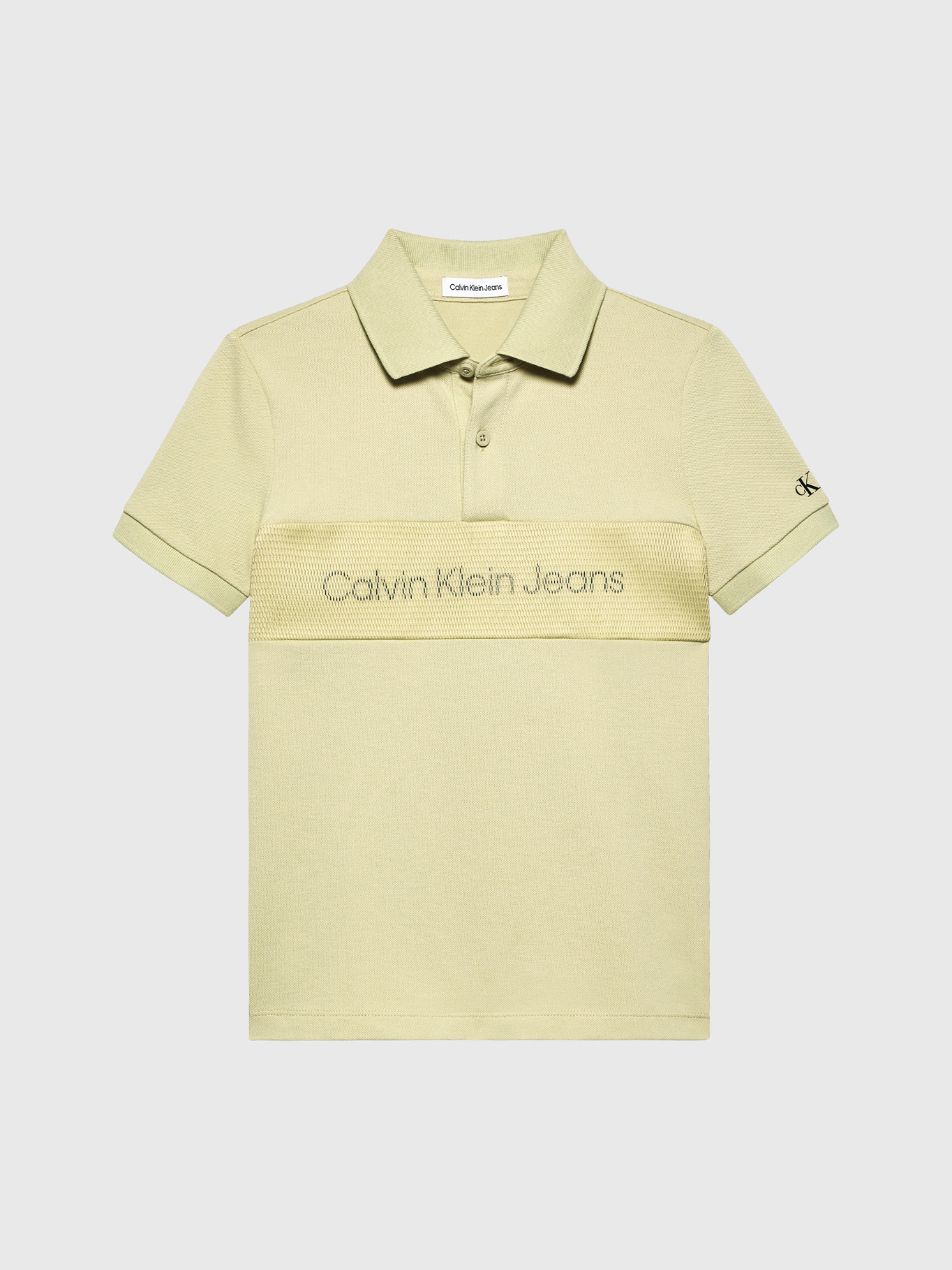 POLERA ALGODÓN NIÑO CALVIN KLEIN POLO LAYERED MESH - 5
