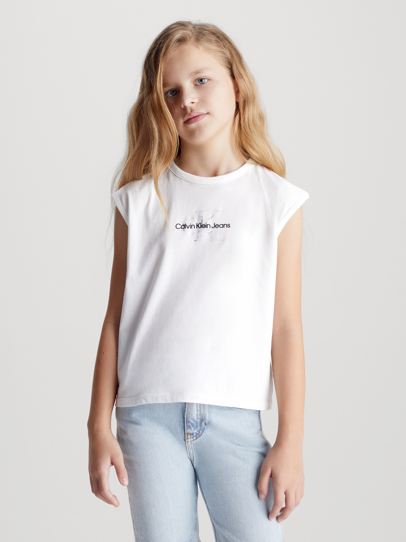 POLERA ALGODÓN NIÑO CALVIN KLEIN MONOLOGO RELAXED - 1