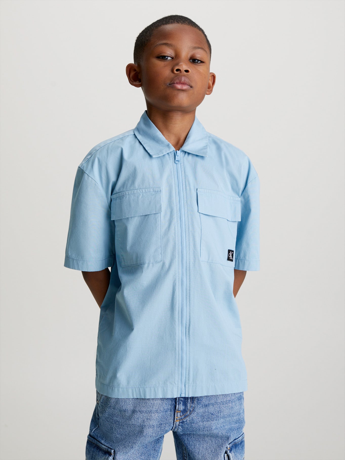 CAMISA ALGODÓN NIÑO CALVIN KLEIN POPELINE - 1