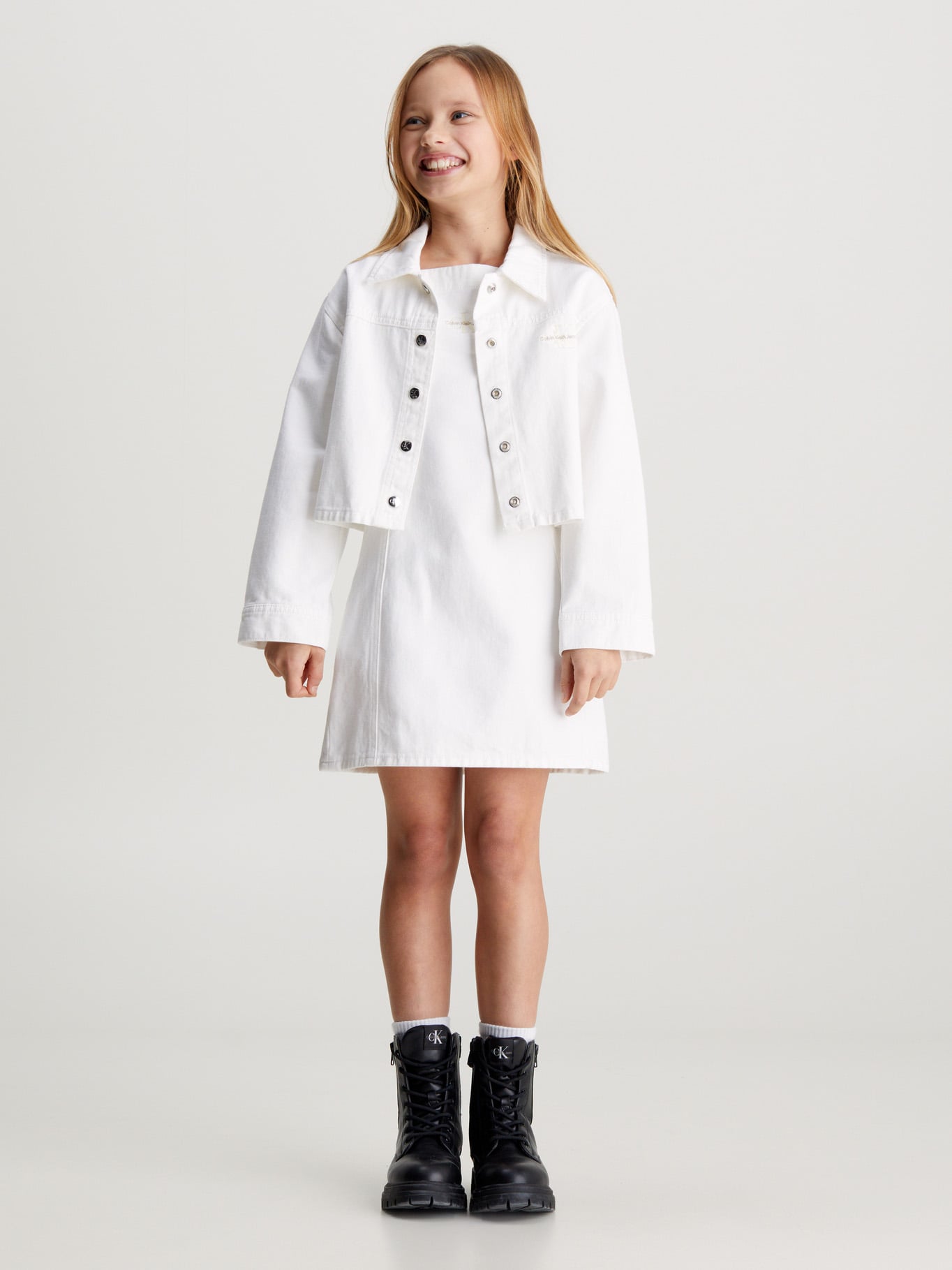 CHAQUETA ALGODÓN NIÑA CALVIN KLEIN WHITE BUTTON - 2