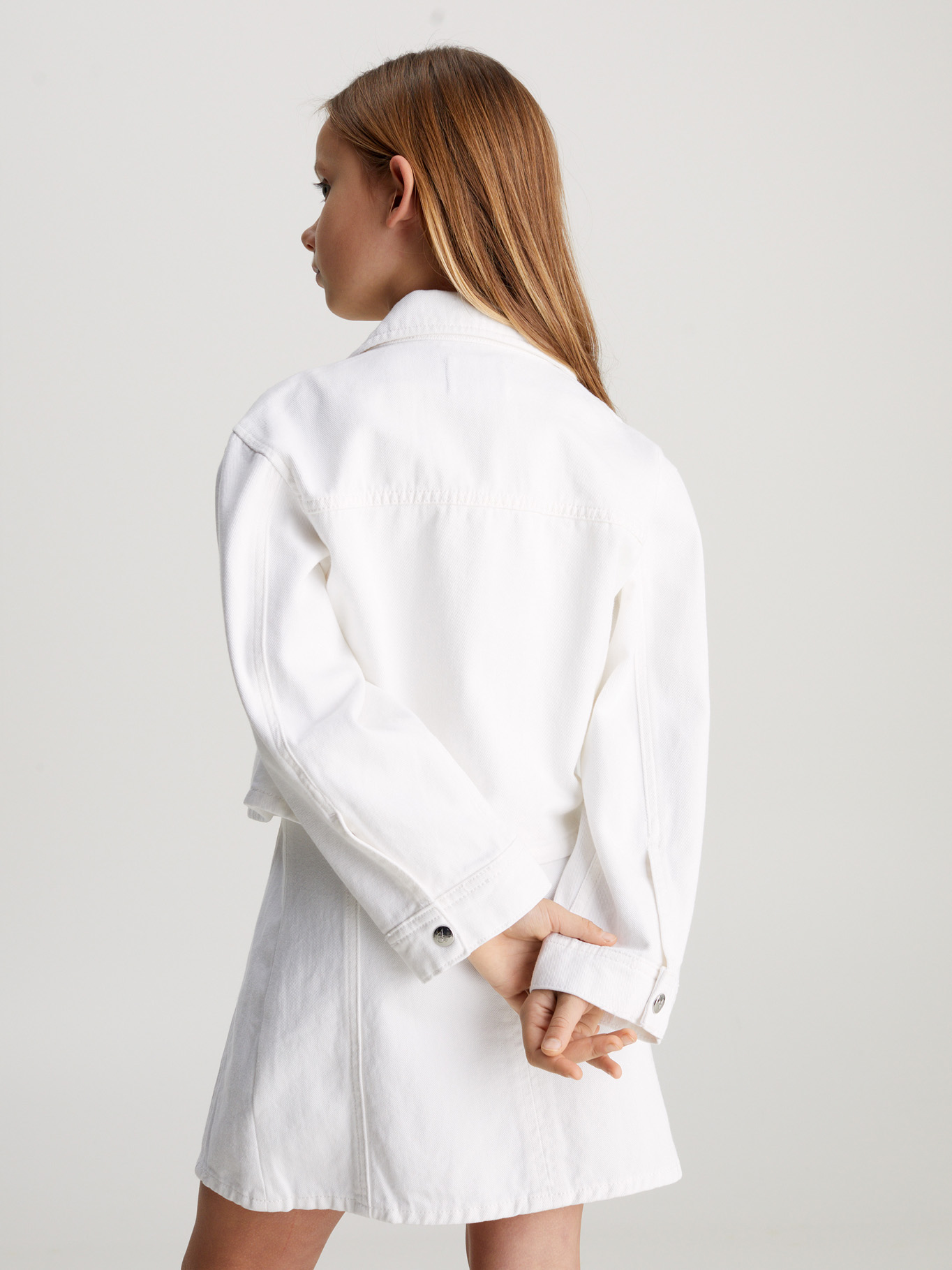 CHAQUETA ALGODÓN NIÑA CALVIN KLEIN WHITE BUTTON - 3