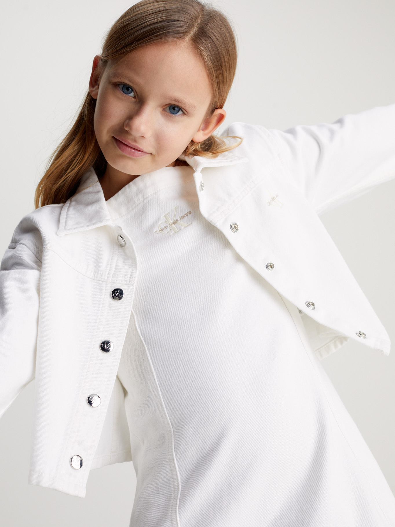 CHAQUETA ALGODÓN NIÑA CALVIN KLEIN WHITE BUTTON - 4