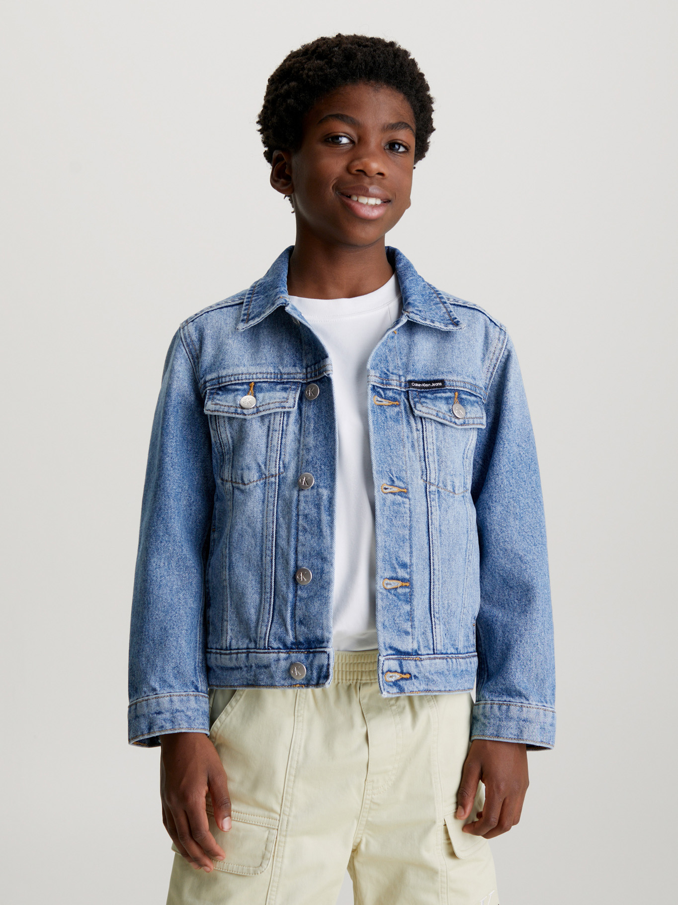 CHAQUETA ALGODÓN NIÑO CALVIN KLEIN ICONIC MID BLUE - 1