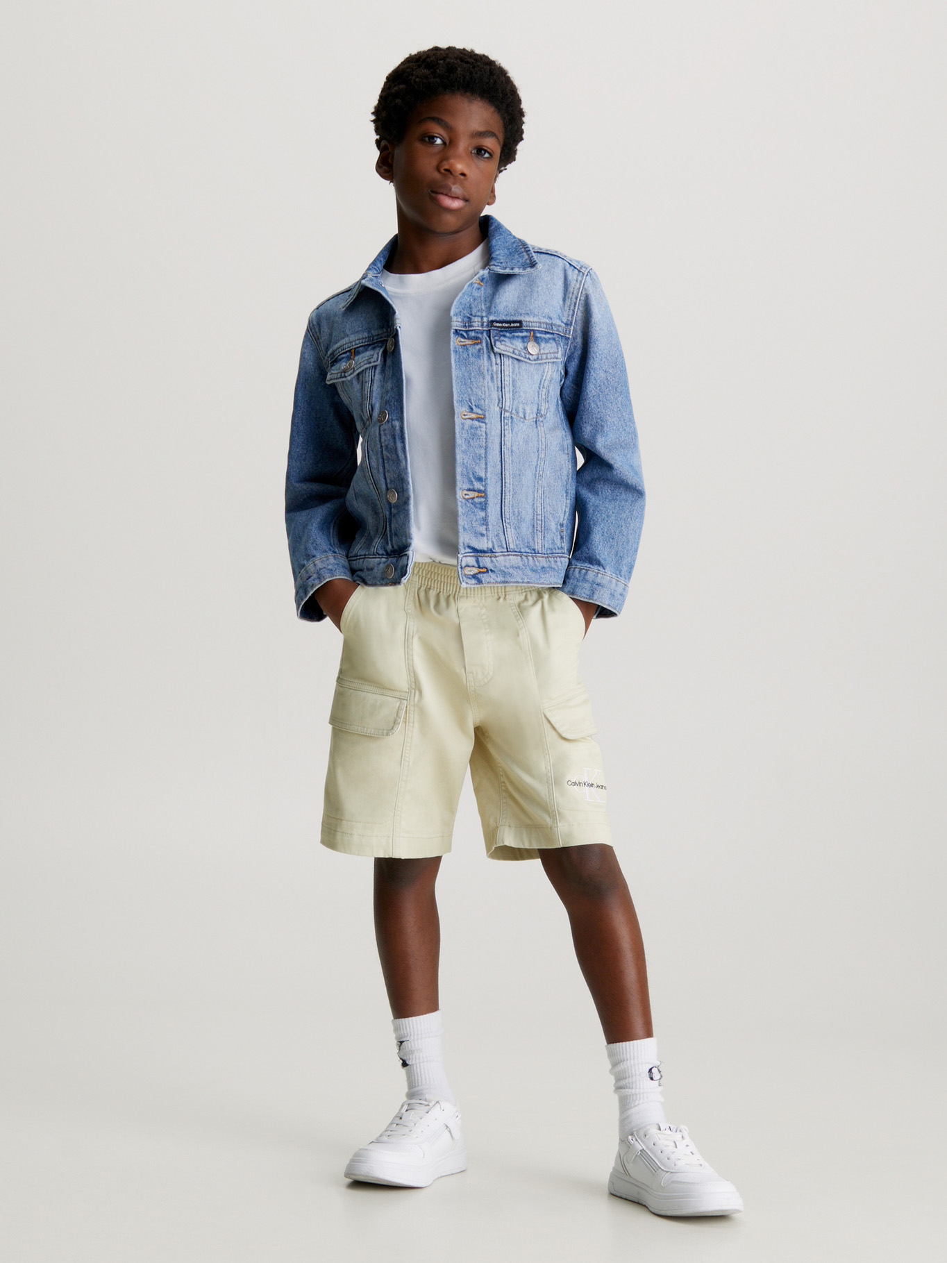 CHAQUETA ALGODÓN NIÑO CALVIN KLEIN ICONIC MID BLUE - 2