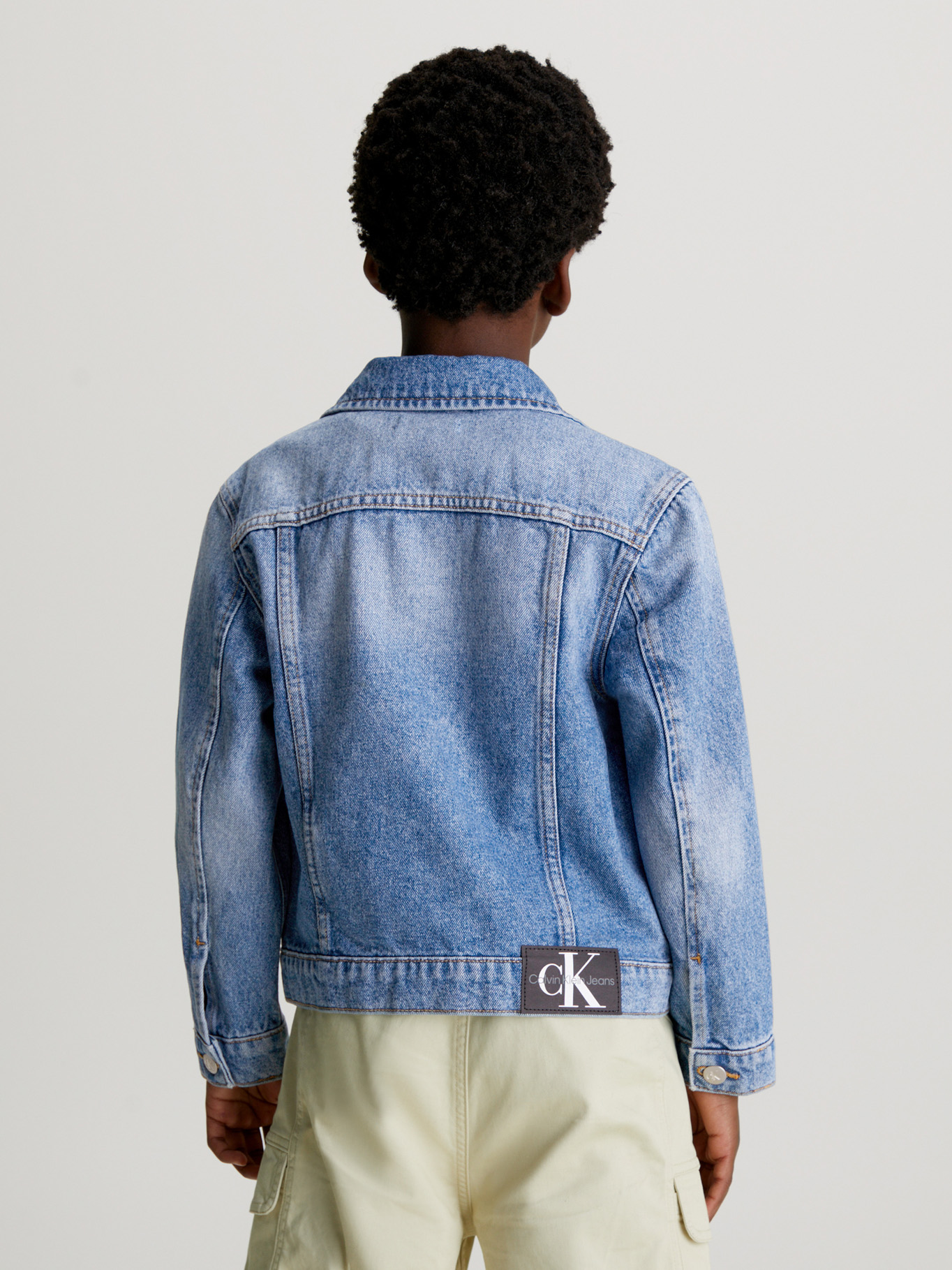 CHAQUETA ALGODÓN NIÑO CALVIN KLEIN ICONIC MID BLUE - 3