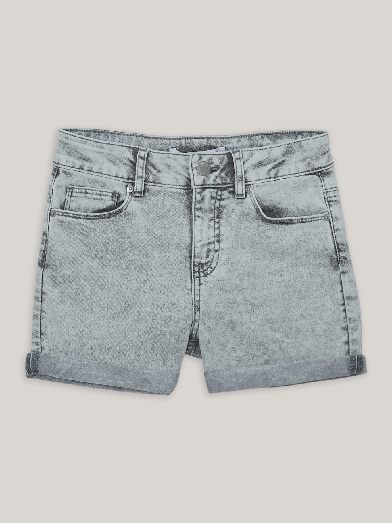 SHORT ALGODÓN NIÑA CALVIN KLEIN DENIM CUFFED - 1