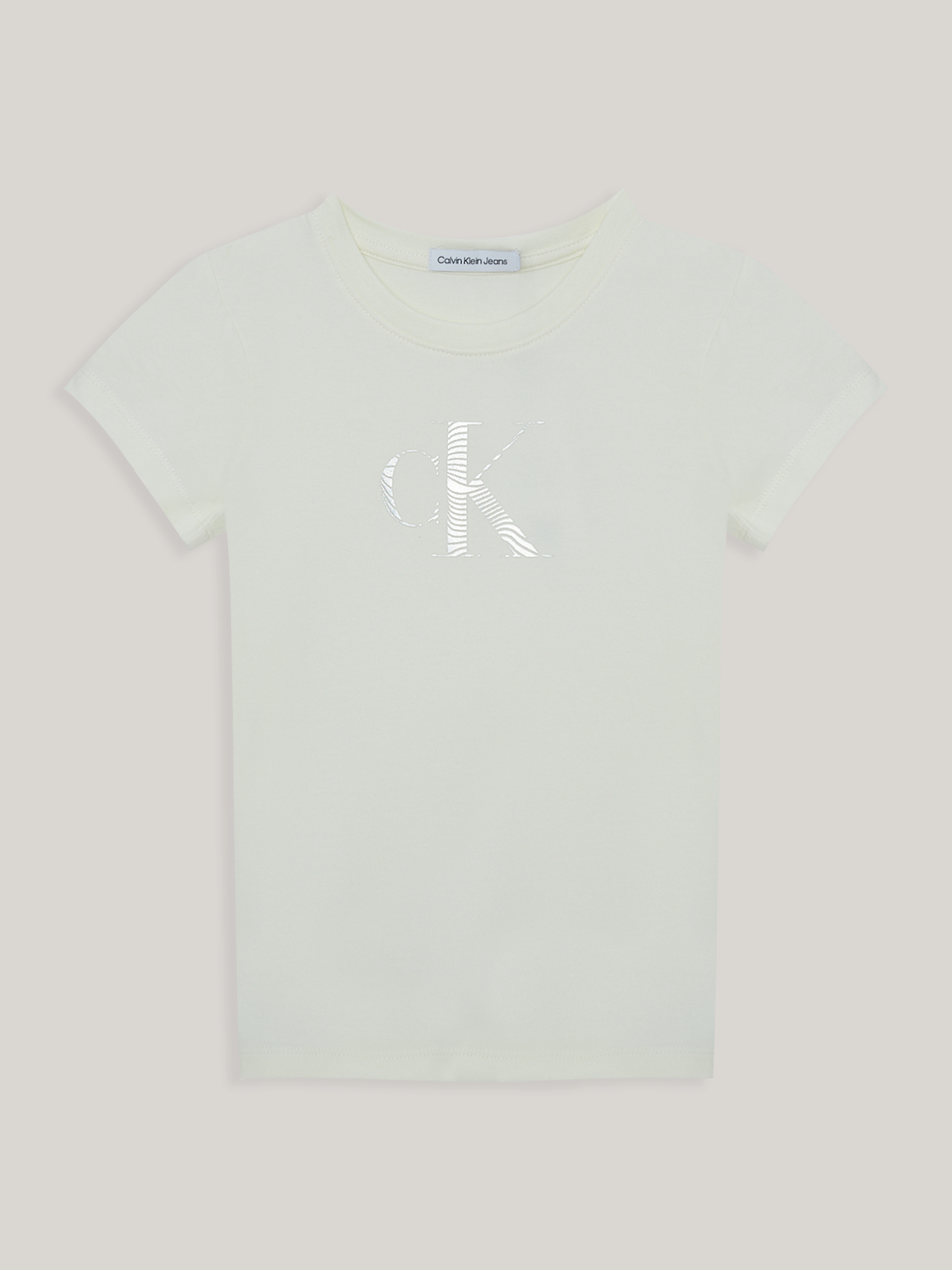 POLERA ALGODÓN NIÑA CALVIN KLEIN IRIDESCENT CK SLIM - 1