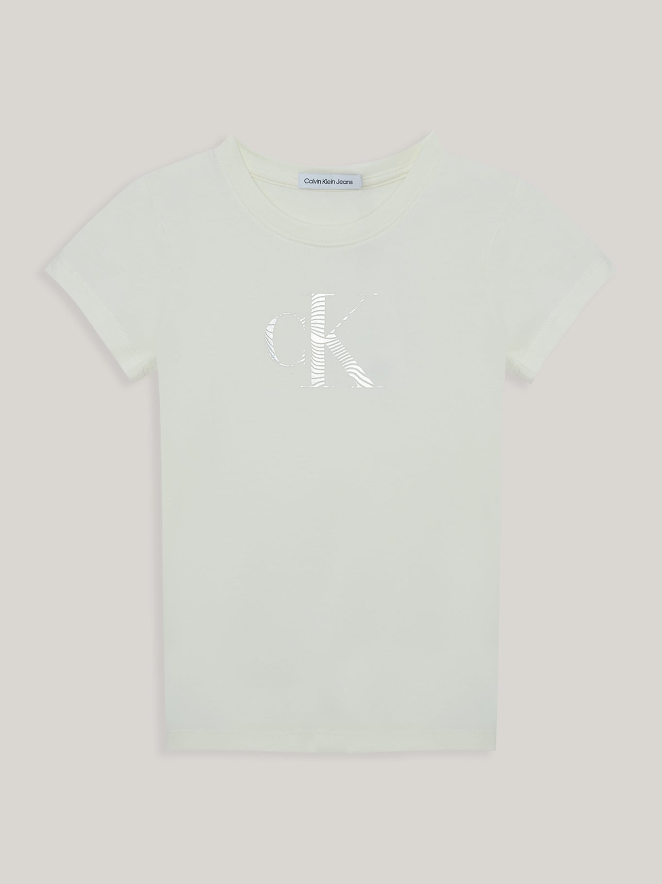 POLERA ALGODÓN NIÑA CALVIN KLEIN IRIDESCENT CK SLIM - 1