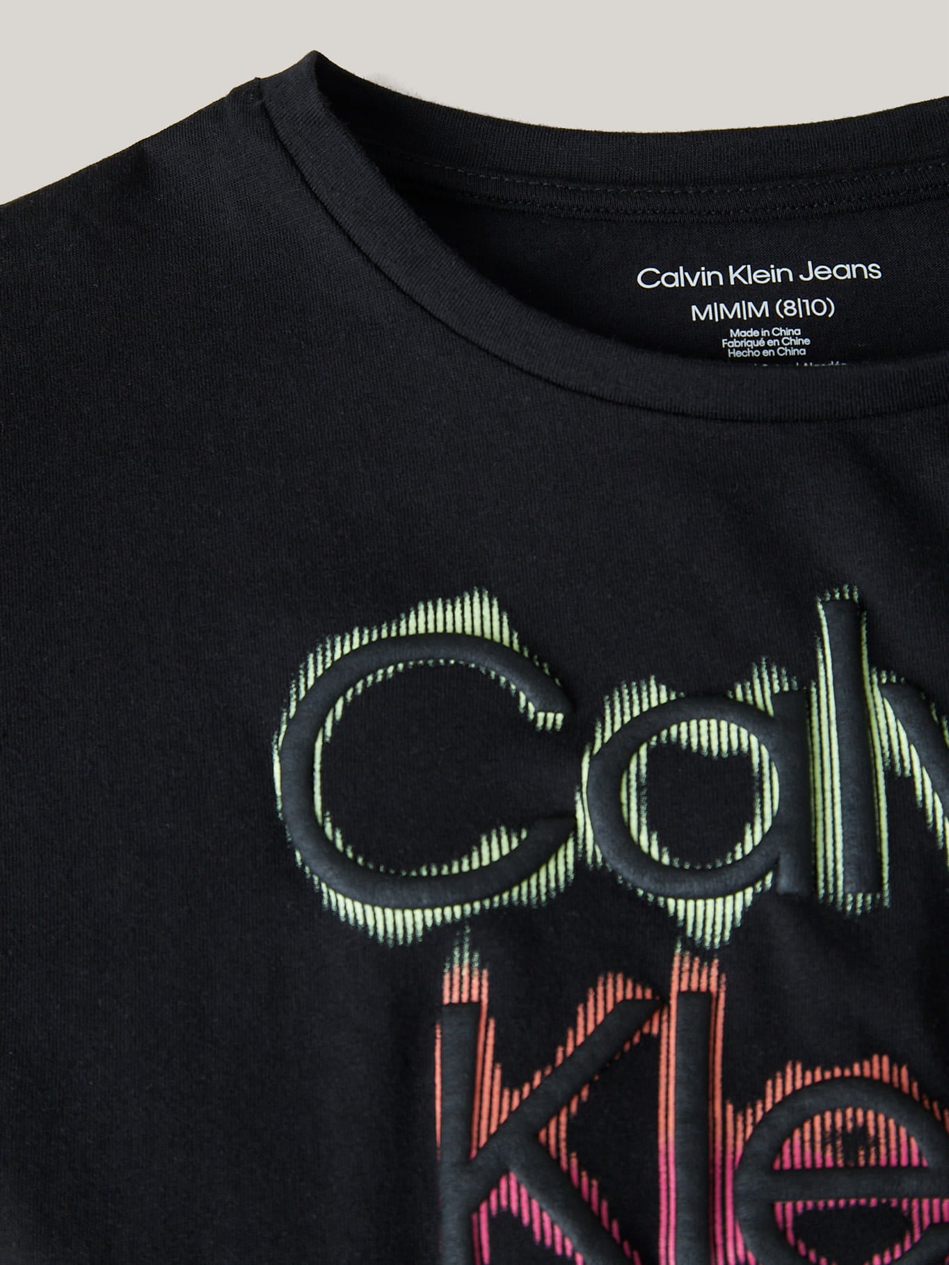 POLERA ALGODÓN NIÑA CALVIN KLEIN OVERSIZE GLOW - 3