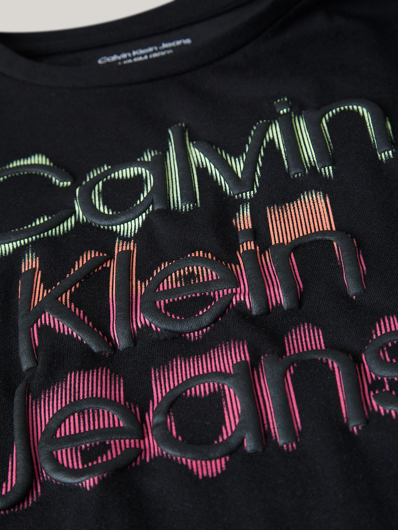 POLERA ALGODÓN NIÑA CALVIN KLEIN OVERSIZE GLOW - 4