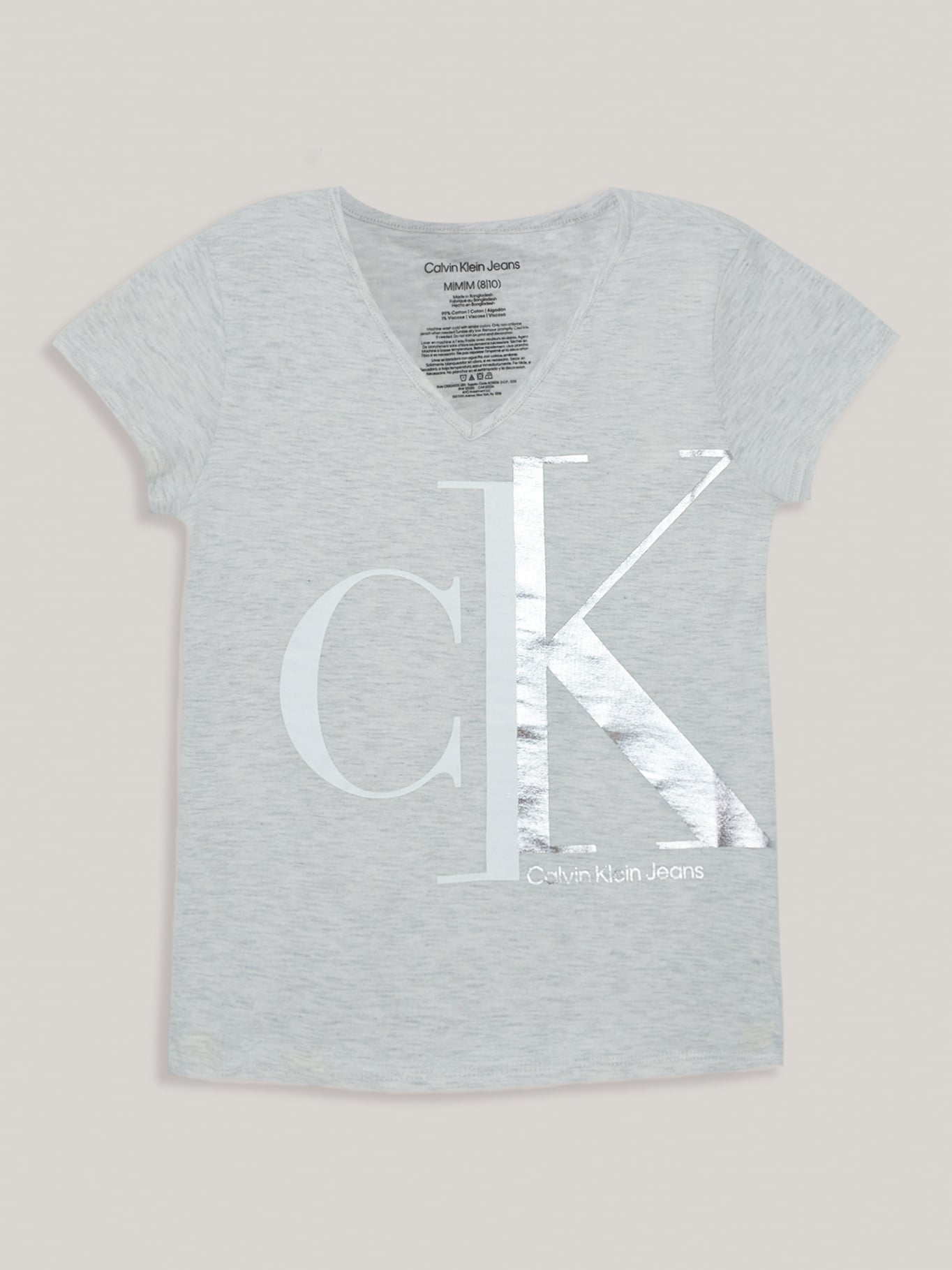 POLERA ALGODÓN NIÑA CALVIN KLEIN SPLIT MONOGRAM - 1