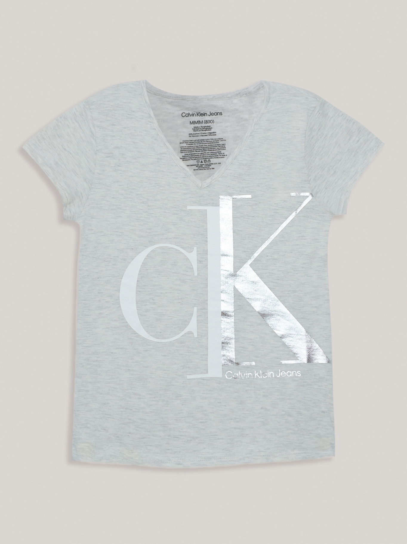 POLERA ALGODÓN NIÑA CALVIN KLEIN SPLIT MONOGRAM - 1