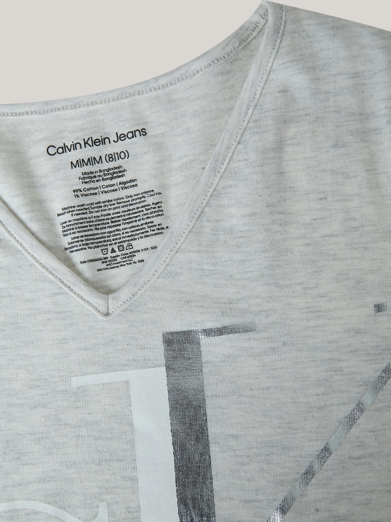 POLERA ALGODÓN NIÑA CALVIN KLEIN SPLIT MONOGRAM - 4