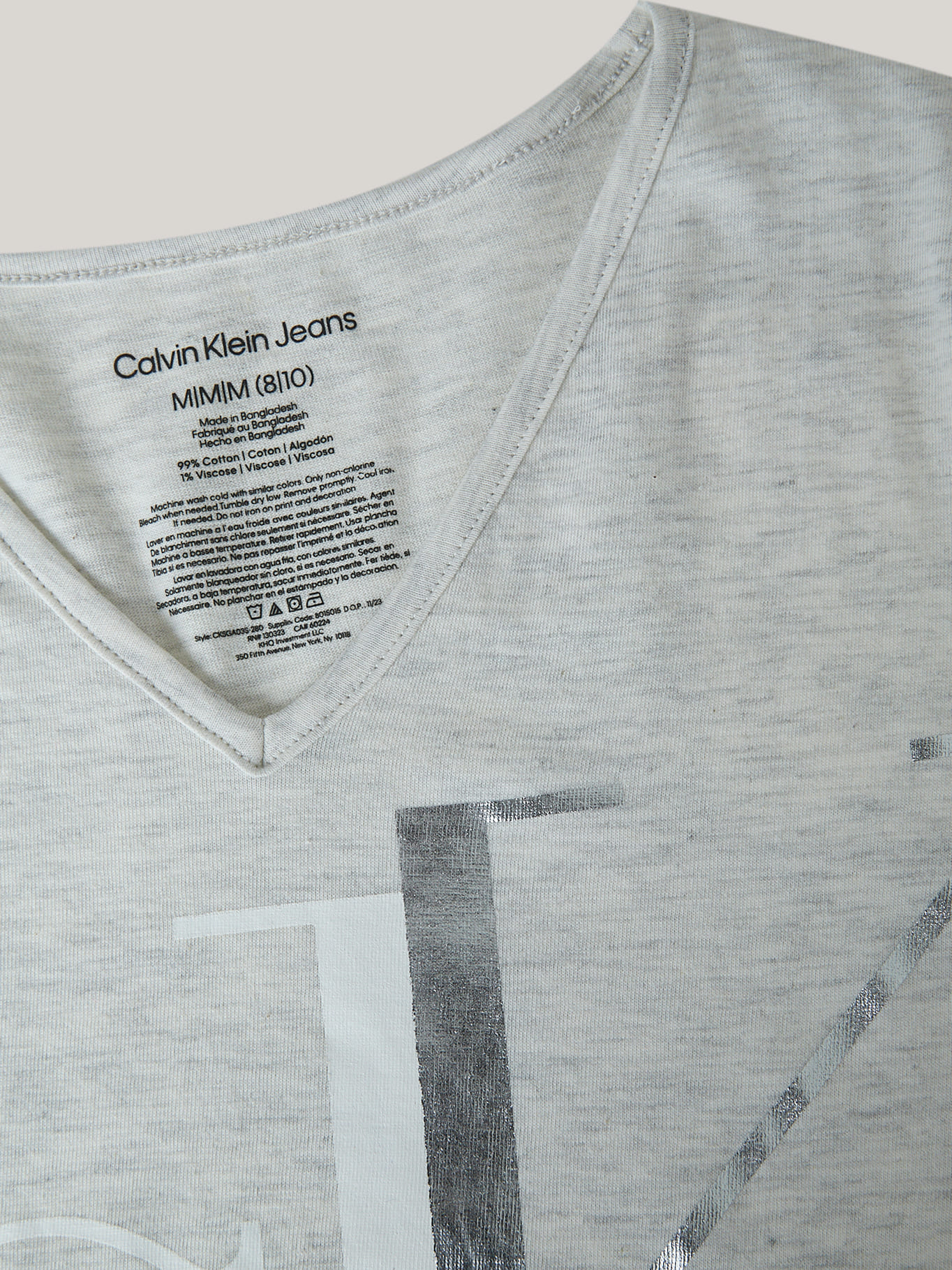 POLERA ALGODÓN NIÑA CALVIN KLEIN SPLIT MONOGRAM - 4