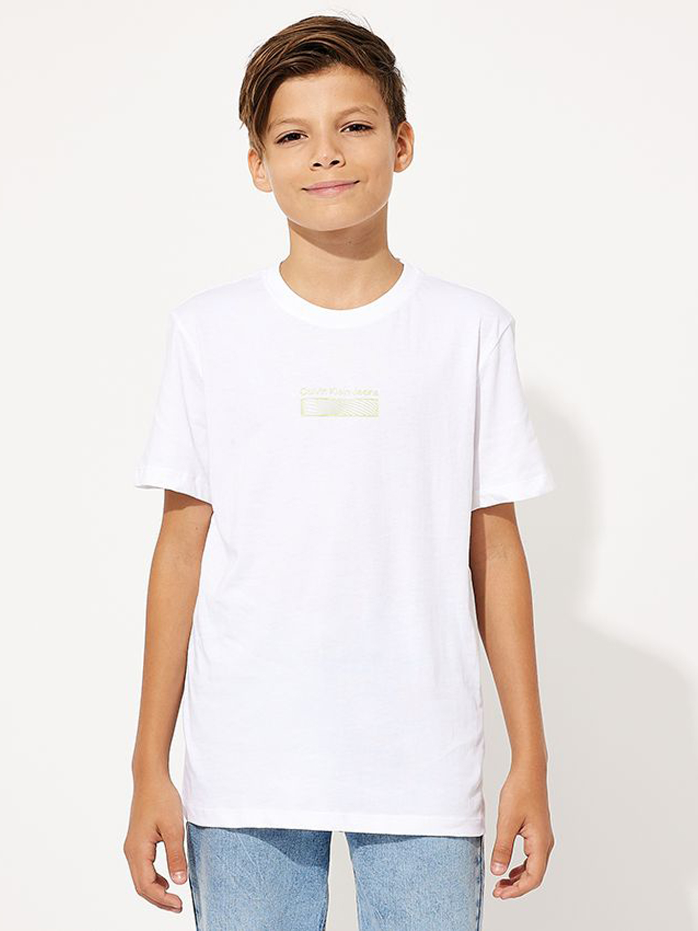 POLERA ALGODÓN NIÑO CALVIN KLEIN JERSEY WAVE - 1